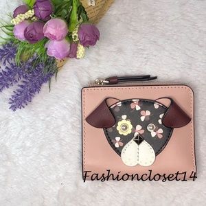 kate spade floral pup wallet